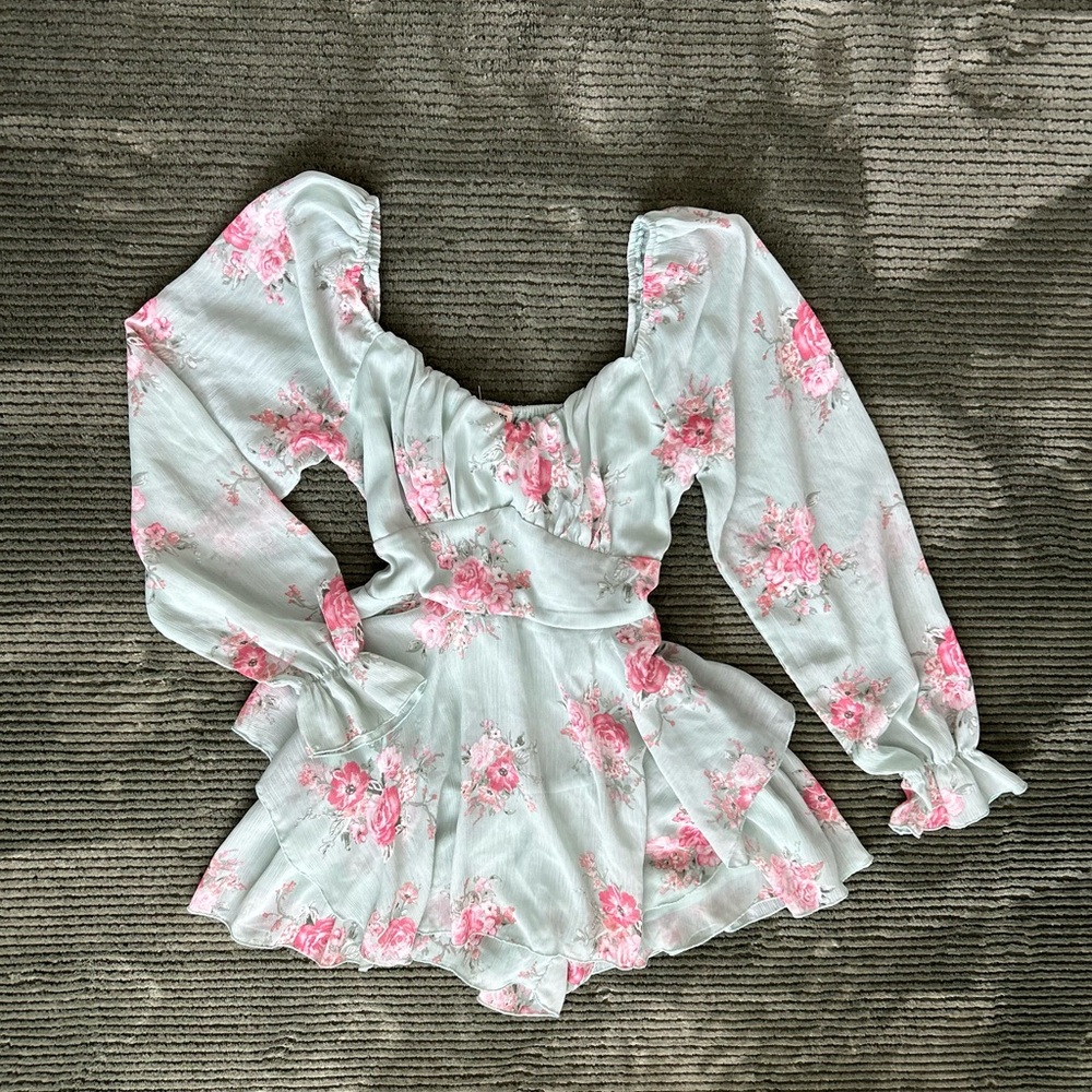Inspired Hearts Mint Floral Dress